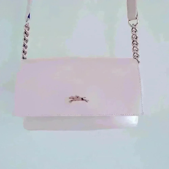 Longchamp Light Pink Leather Flap Honore Crossbody Bag - Picture 3 of 13